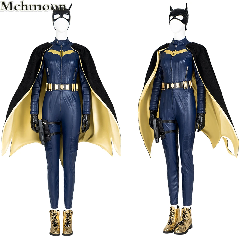Female Batgirl Cosplay Costumes Superhero Batwomen Leather Bodysuit