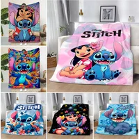 Cartoon Cute Stitch Disney Printed Blanket Picnic Blankets Warm Blanket Soft and Comfortable Blanket Home Travel Birthday Gift 1