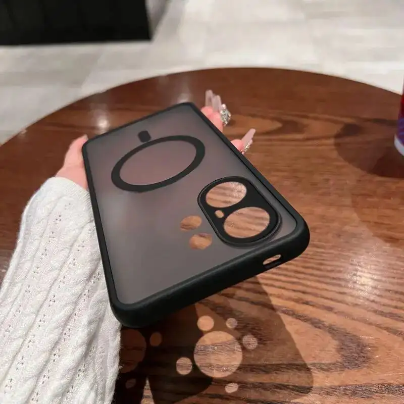 Luxury Transparent Magnetic Matte Protective Case, Shockproof