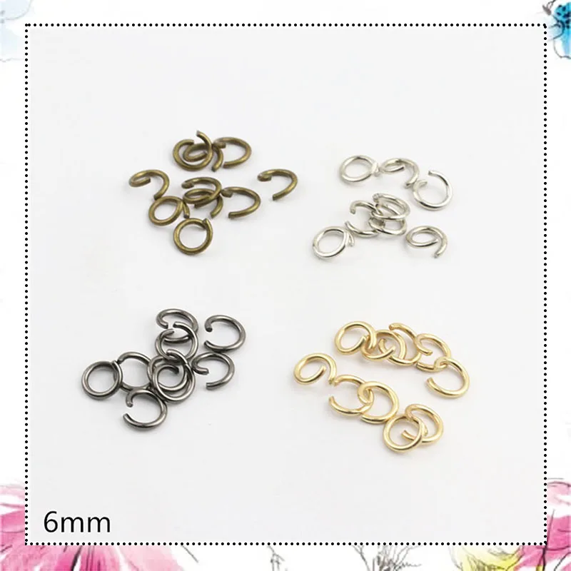 

1000g/lot 6mm Iron O Ring Buckle Closed Metal Loop Keychain Rings DIY Bag Part Hardware Accessories