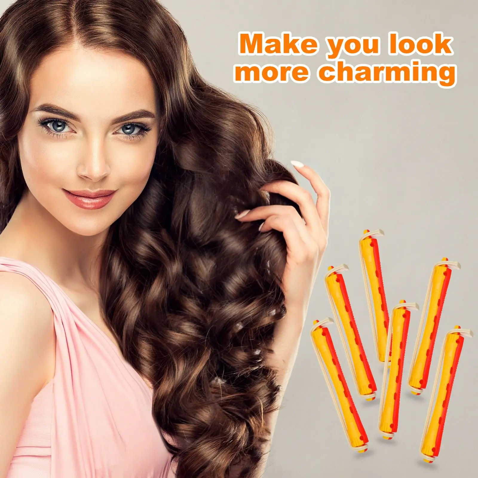 24 Pcs Hollow Roll Hair Curlers Perm Rods Hairdressing Tools