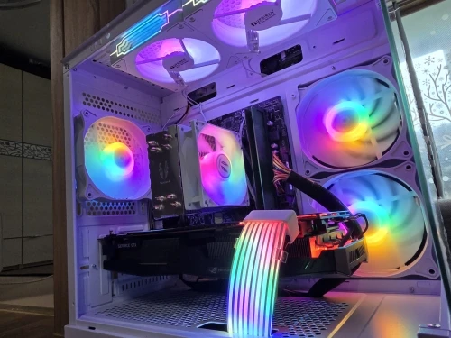 Aigo AS900 PC Case 270° Panoramic Design ATX M-ATX ITX Sea View Room Side Transparent Desktop Chassis Diy Gaming Computer Case photo review