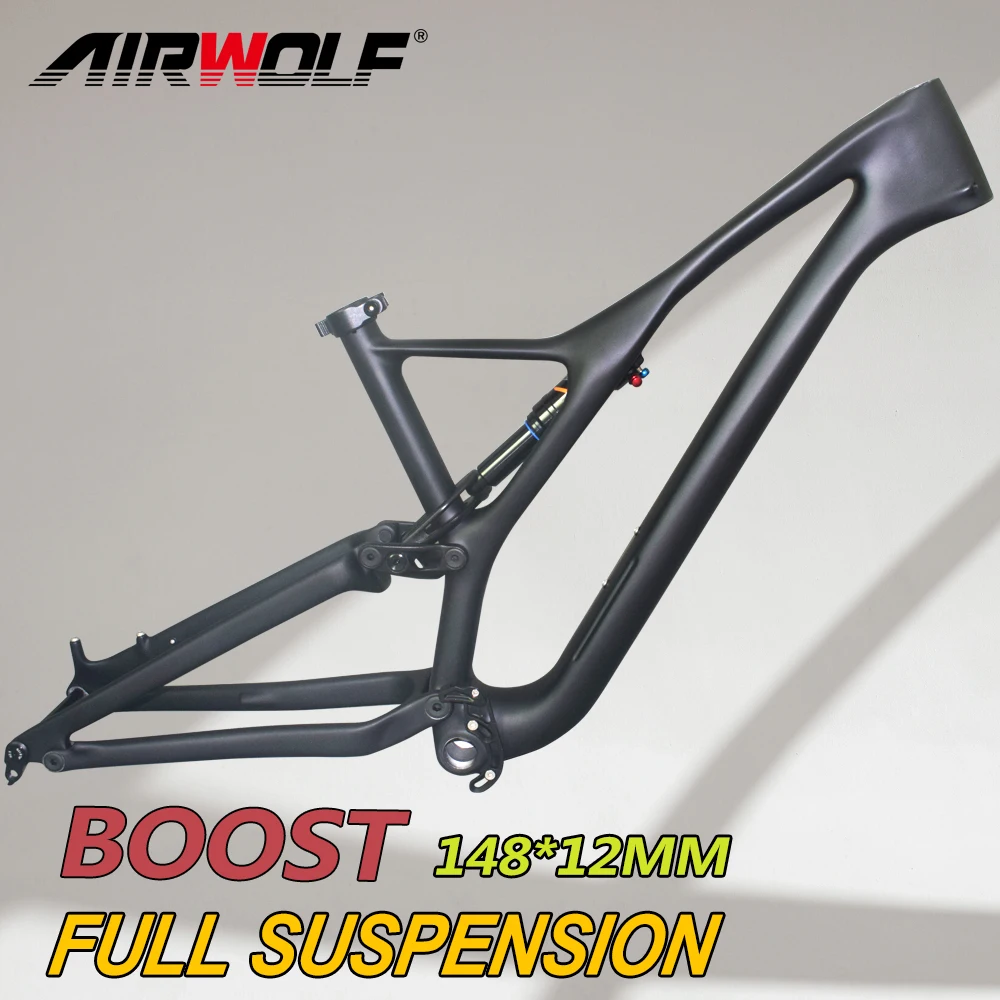 AirwolfFullSuspensionCarbonFrameMTB29erXCEnduro14812MM
