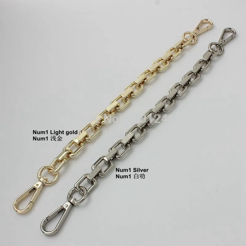 Alloy Replacement Chain Detachable Parts Gold Strap Women Shoulder Handle Square Chain Woman Bag Accessories 30/60/100/120cm