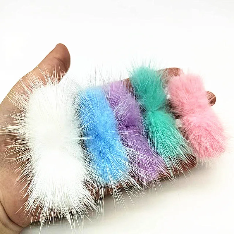 30/20/10/5/2 Pieces Faux Fox Fur Pom Pom Balls DIY Fur Fluffy Pom