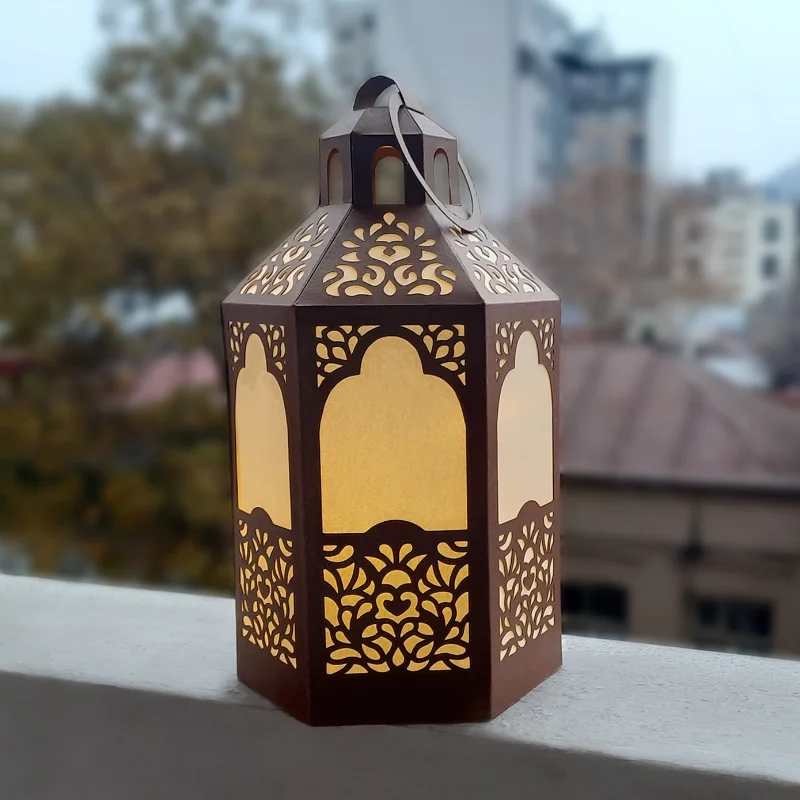 4 Designs 3D Classic Lantern Metal Cutting Dies for DIY Scrapbooking Album Paper Cards Decorative Crafts Embossing Die Cuts