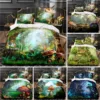 Mushroom Fairy Forest Duvet Cover Magic Lilliputian Cartoon Fungus Plant Bedding Set Fantasy Garden Polyester Comforter Cover 1