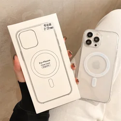 Crystal Clear Magnetic Wireless Charging Phone Case Cover for iPhone 13 Mini (With Packaging)