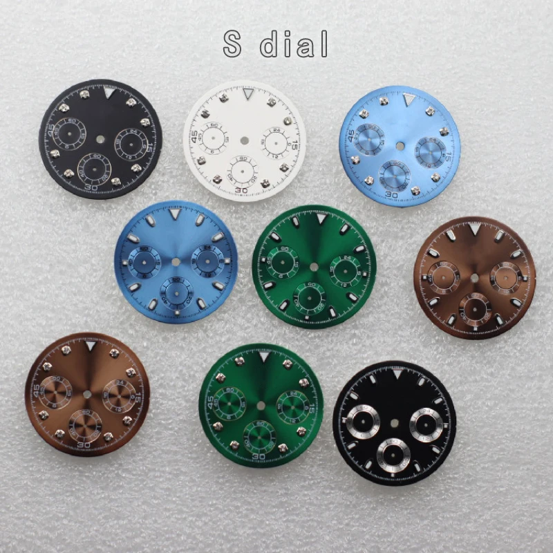 41mm S Watch Case 29mm S Dial Hands Quartz Watch For Vk63 Movement C3