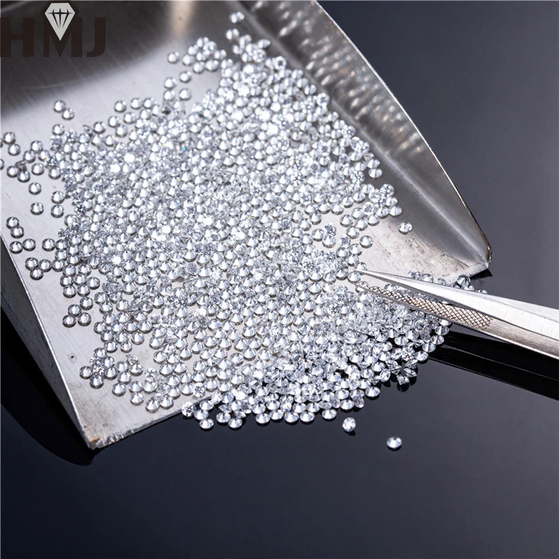 Small Sizes Loose Moissanite Wholesale 1.0ct  Stone 0.8mm-3mm D Color Lab Grown Black Moissanite Diamonds for Jewelry making