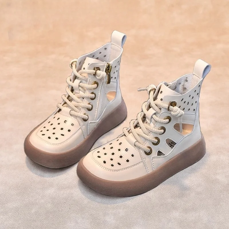 Girls Breathable Ankle Boots Summer Non Slip Kids Shoes