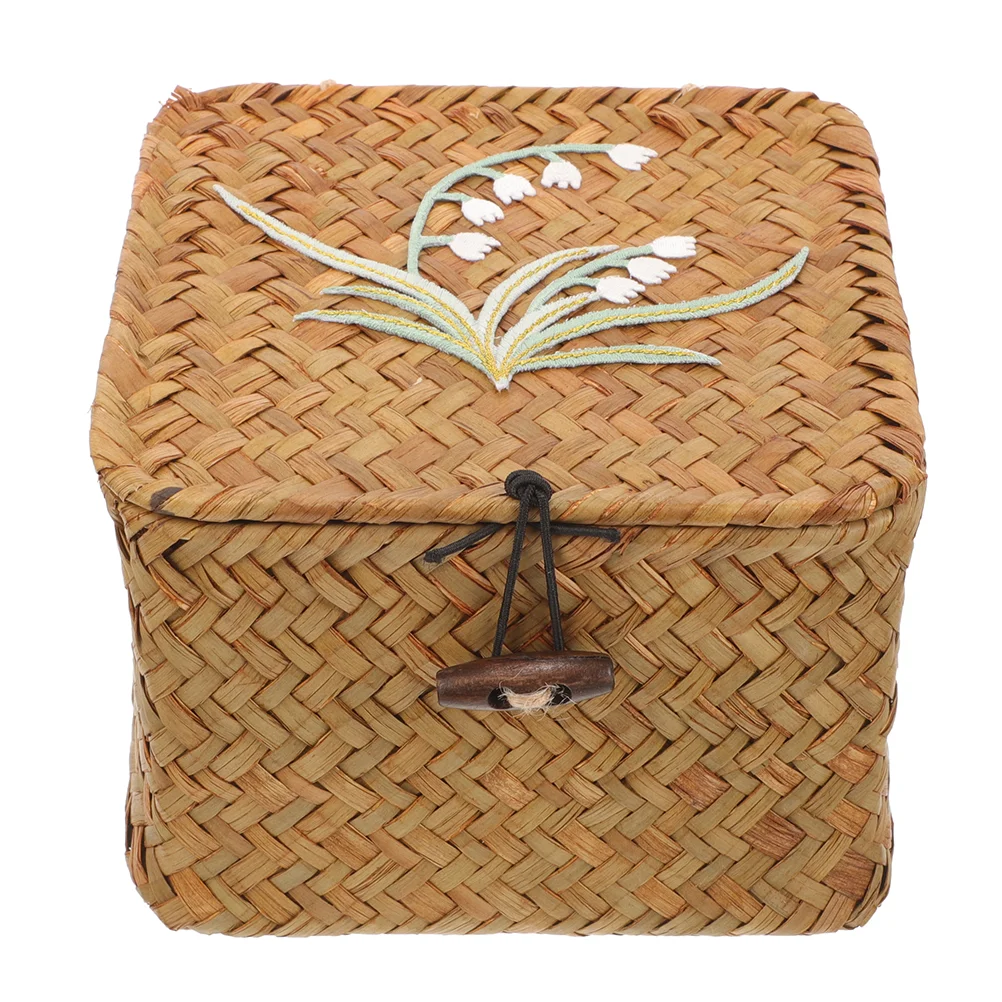 

Storage Basket Woven Container Home Desktop Bin Organizer Sundries Sundry Toy Bins