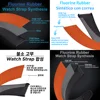 Sailcloth FKM Rubber Strap 18mm 19mm 20mm 21mm 22mm 24mm Quick Release FKM TOP+FKM Base Perfect Fit Flat End Universal Watchband 2
