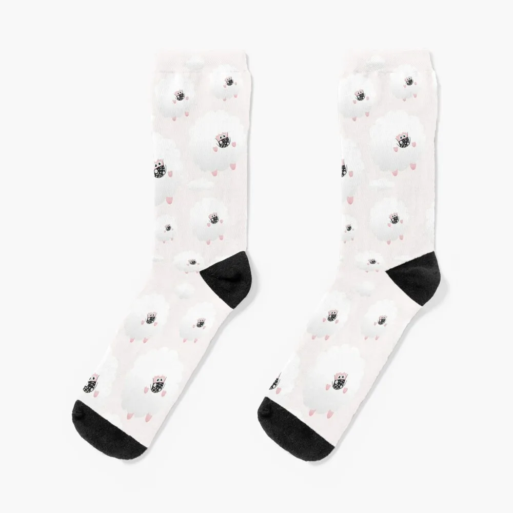 Masked sheep in the sky Socks loose Running FASHION Men's Socks For Man Women's