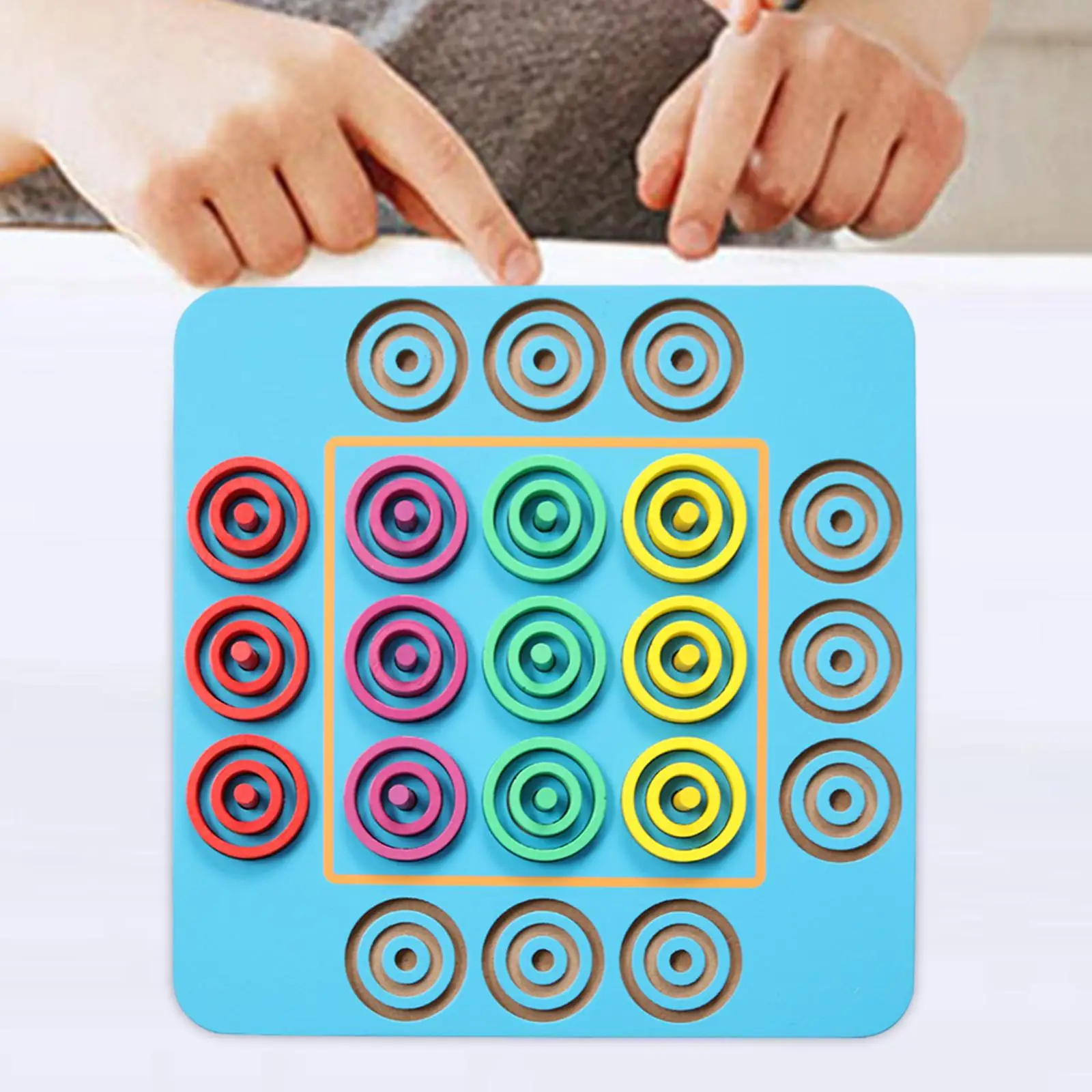 Children Rings Chess Puzzle Toys Party Game Portable Educational Montessori