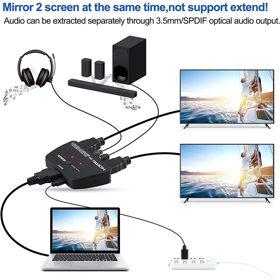 1  2  1080P 4K HDMI ȣȯ й 2.0 HDR 4K 60Hz UHD HD 2.0 1X2 й,   HD 1080P 4K 30Hz