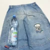 Street Popular Vintage Washed Straight Jeans Men New Harajuku Casual Hip Hop Mopping Wide Leg Pants Unisex Loose Denim Trousers 5