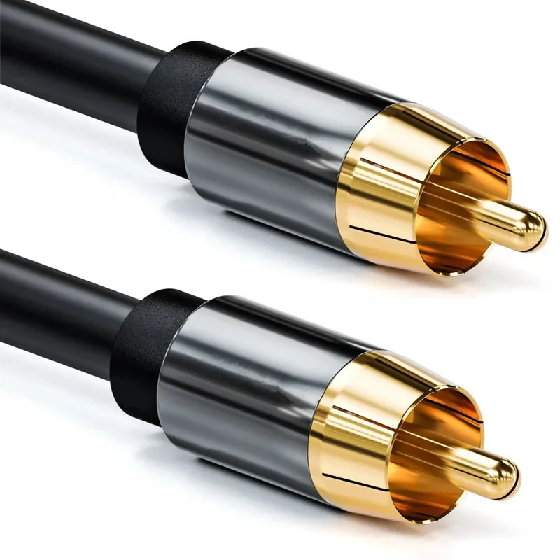 Premium Digital Coaxial Audio Cable with RCA Connectors - Stereo Sound