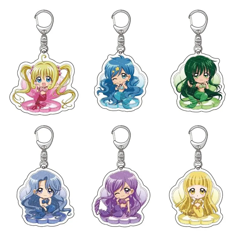 Anime Mermaid Melody Figures Nanami Luchia Hanon Hosho Toin Rina Cosplay Portachiavi In Acrilico Kawaii Bag Ciondolo Giocattoli Regalo Di Compleanno