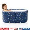 Foldable Portable Japanese Soaking Tub with Drain Hose Adults Boys and Girls Aluminum Alloy Support Frame Anti-Leakage Body Easy 1