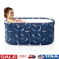 Foldable Portable Japanese Soaking Tub with Drain Hose Adults Boys and Girls Aluminum Alloy Support Frame Anti-Leakage Body Easy 1
