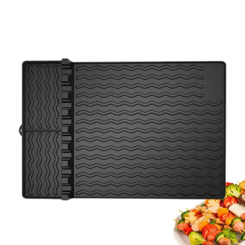 

Silicone Dish Drying Mat Food Grade Silicone Grill Mat Easy To Clean Tray Protects Protective Cover for Grill, Griddle Gadgets