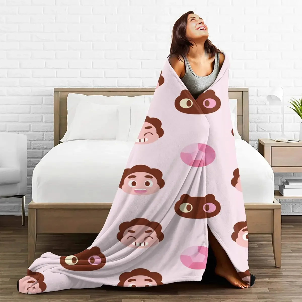 Steven Universe Cartoon Blankets Sofa Cover Flannel Summer Anime Lightweight Thin Throw Blankets for Bed Outdoor Bedspreads 2