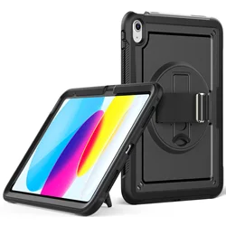 Rugged Shockproof Armor Cover for iPad - Ultimate Heavy Duty Protection (Black)