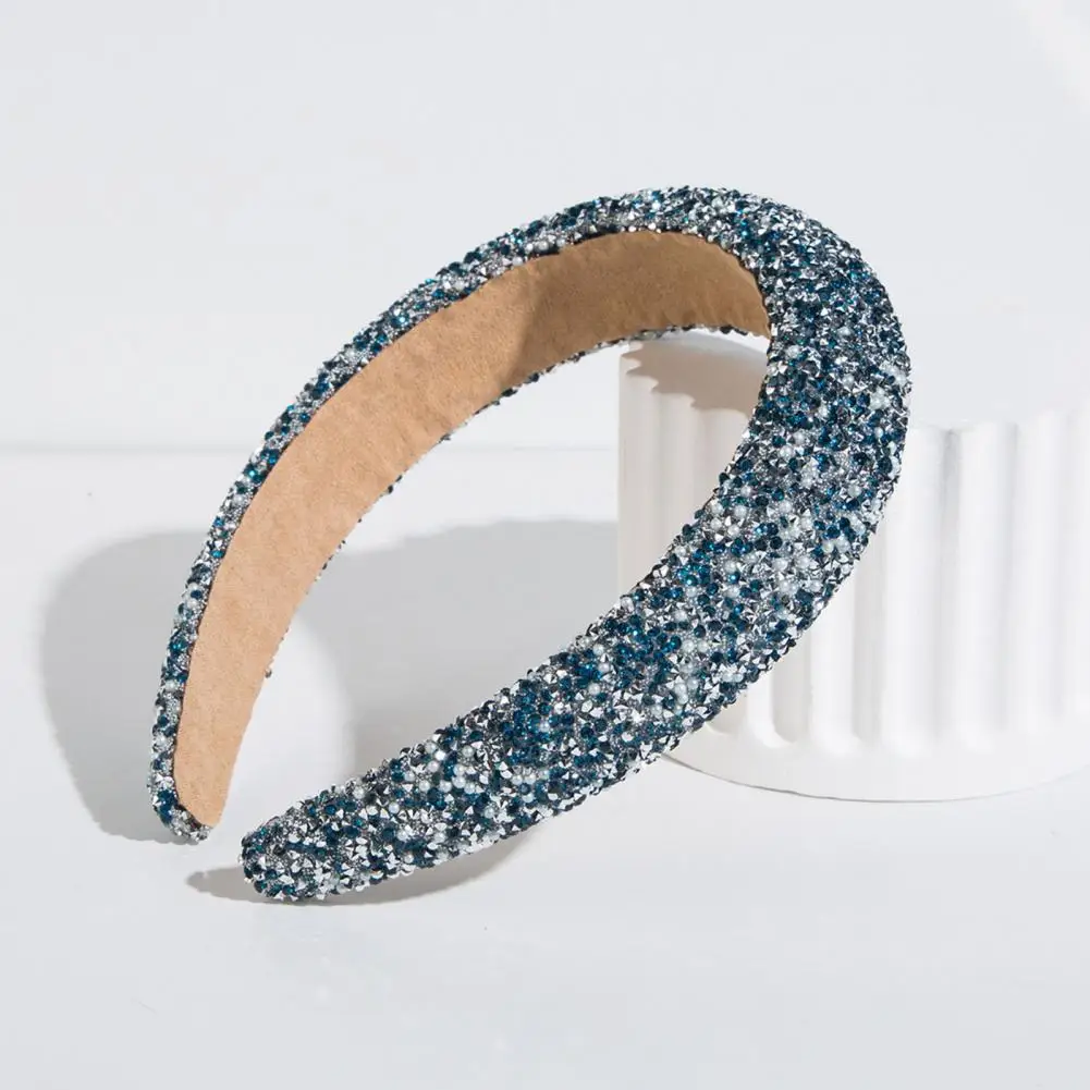 Versatile Headband Elegant Rhinestone Hair Hoop for Women Luxury Headband with Heightened Design Lightweight for Stylish