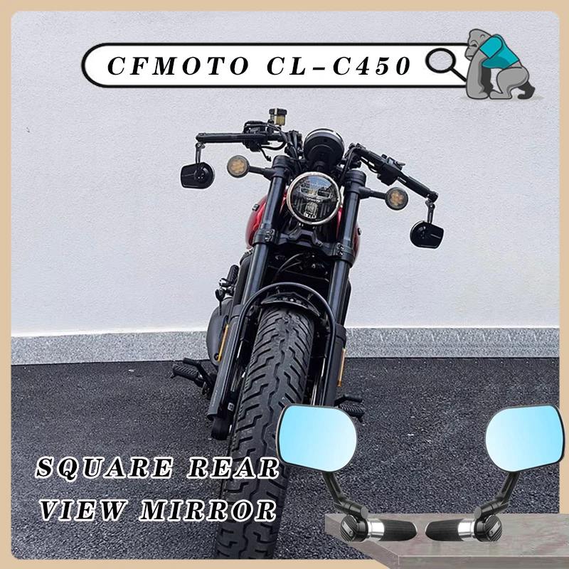 범용 CNC 알루미늄 접이식 핸들 바 엔드 백미러, HD 눈부심 방지, CFmoto clc450 clc-450 오토바이 리피팅 카페용