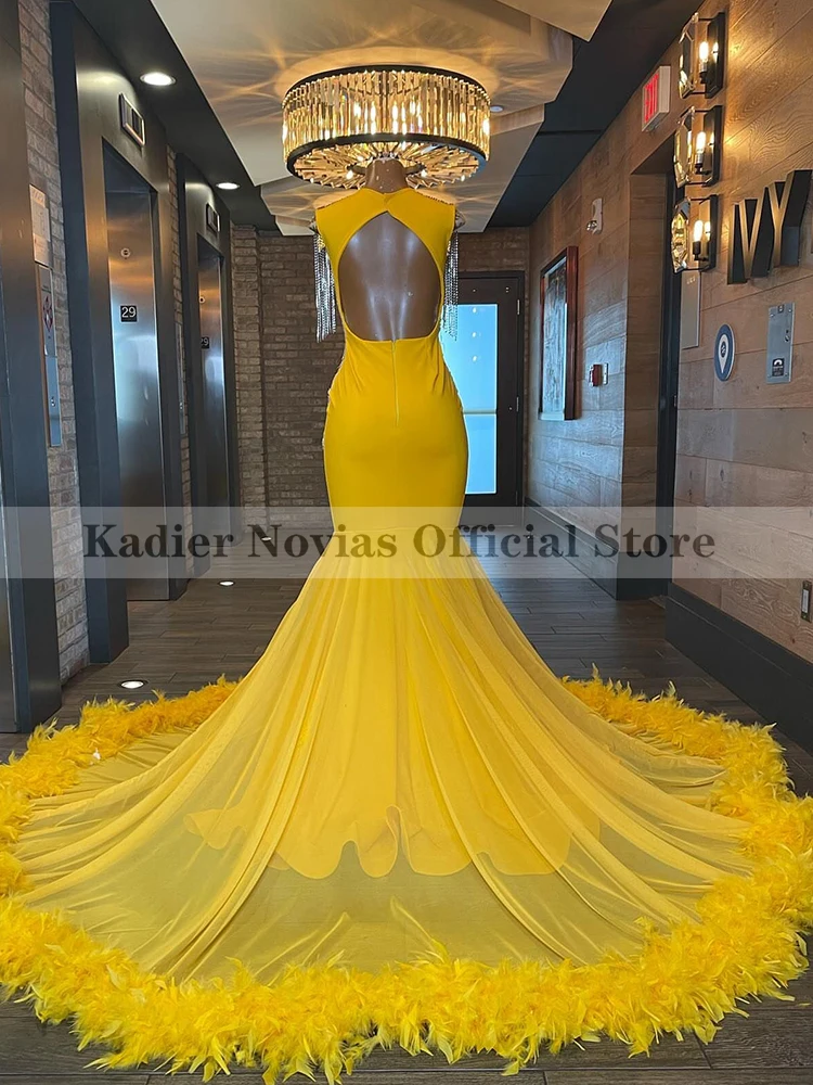 Kadier Novias Длинные Роскошные желтые 