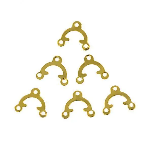 

2x 100pcs Filigree Triangle 3 Hole Connector Carpenter Jewelry DIY Findings