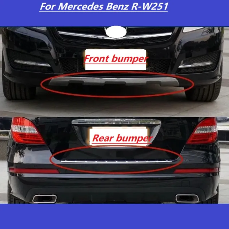 

Front and rear bumper bright strip electroplating trim panel boot guard For Mercedes Benz R-W251 R320 R350 R400 R500 2005-2017