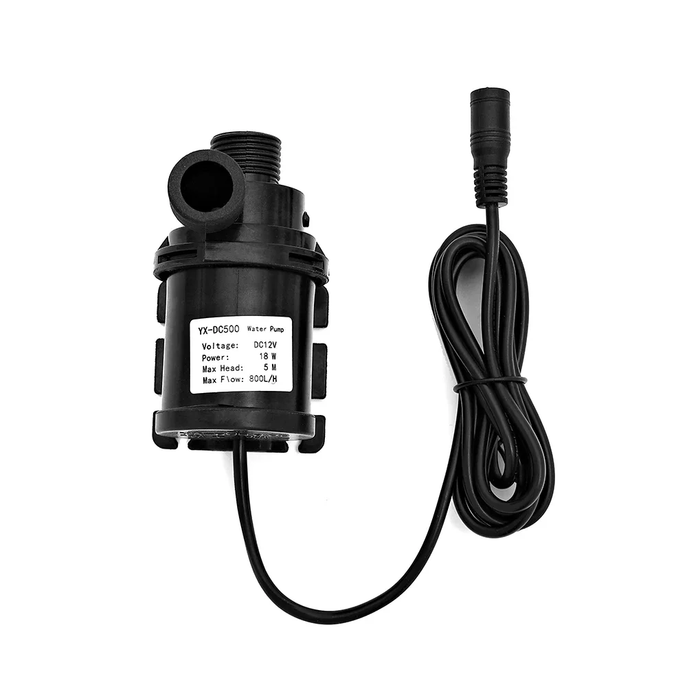 DC 12V Ultra Quiet Submersible Water Pump - 240L/H Flow, 3m Max Lift, Brushless Motor