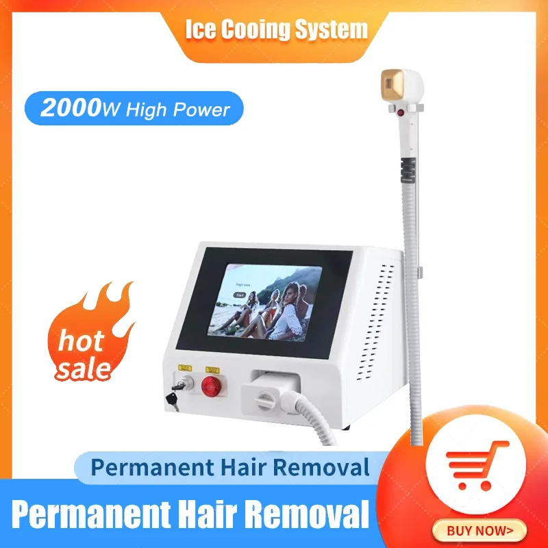 

808Nm Diode Laser Skin Regeneration Painless machine 2000W for salon/permanent hair removal beauty machine