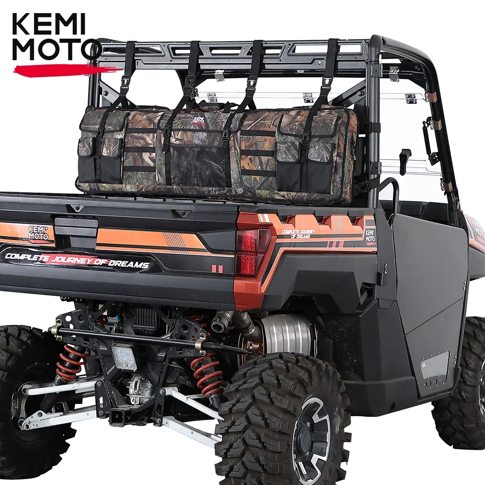 KEMIMOTO UTV 더블 건 롤 케이지 소프트 보관 가방, 사냥 900D 위장, 폴라리스 레인저, 야마하, 가와사키 호환