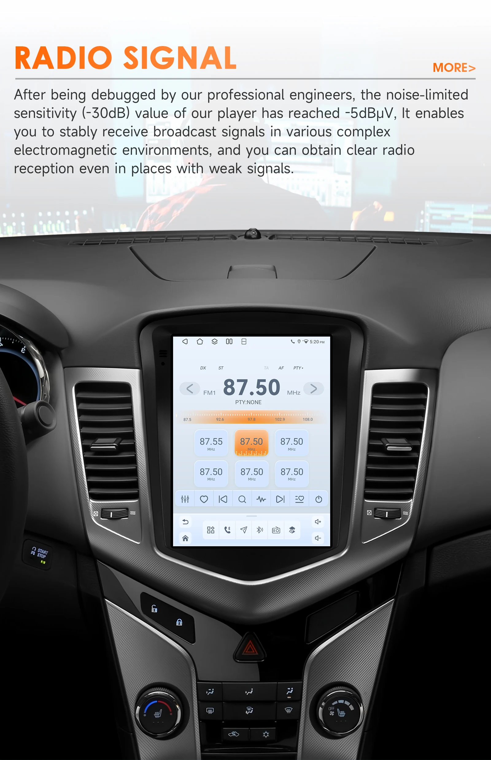 6115 8-Kern Carplay Android14 Autoradio für Chevrolet Cruze J300 2008-2012 Multimedia-Player mit Snapdragon GPS 360-Grad-Kamera 9,7-Zoll-Bildschirm – Detail 19