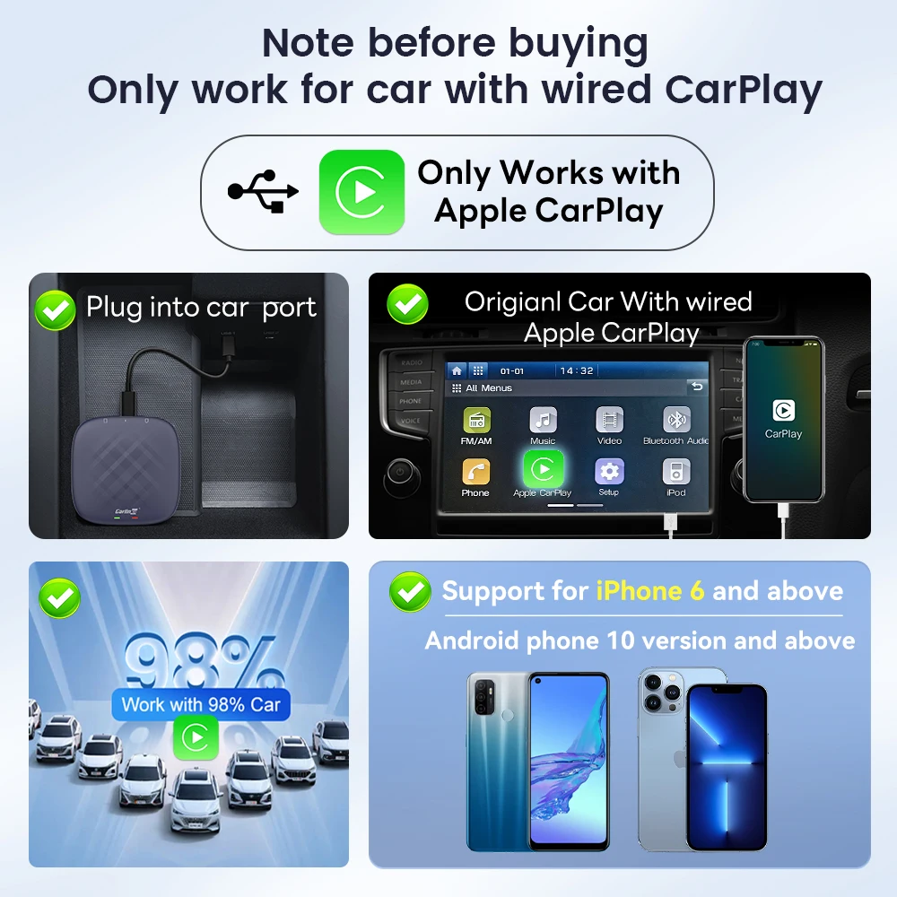 Carlinkit Best Carplay Ai Box Netflix Android 11 6+128g Qcm665
