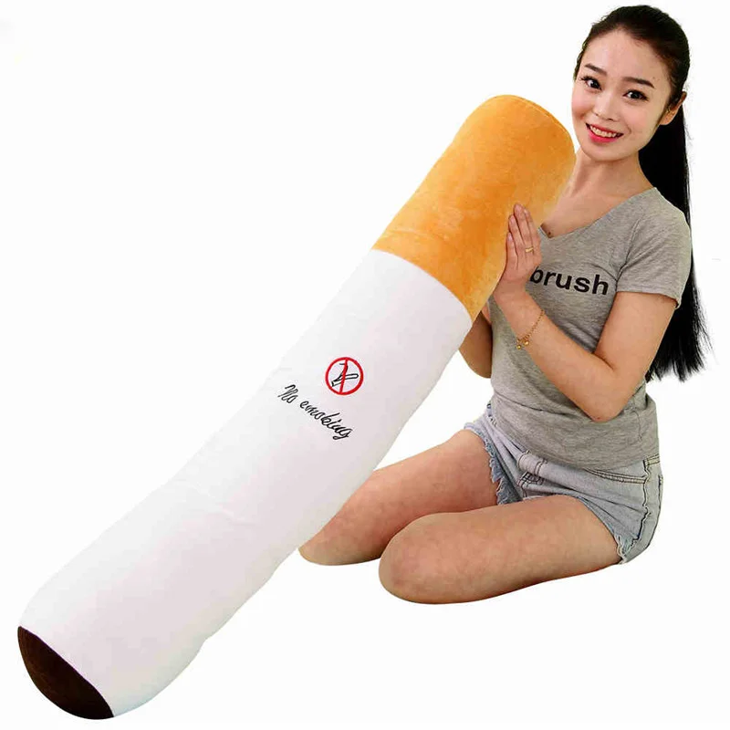 30110cm Funny Smoking Cylindrical Sleeping Cigarette Pillow Smulation