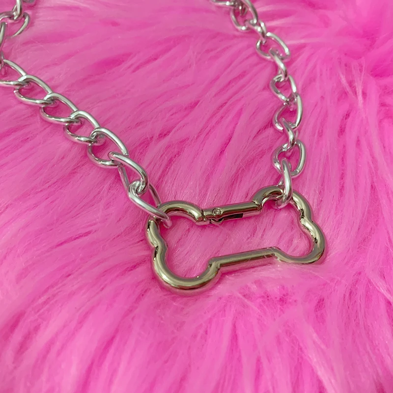 Punk Fashion Korean Hollow out Dogs Bone Pendant Necklace Cool Accessories Cute DIY Necklace for Women Egirl Jewelry Goth - Image 4