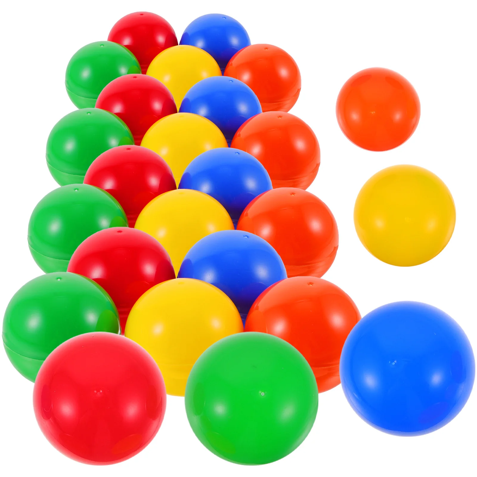 25Pcs White Openable Lottery Balls Raffle Balls Party Game Plastic Reusable Pvc Bingo Entertainment Prize