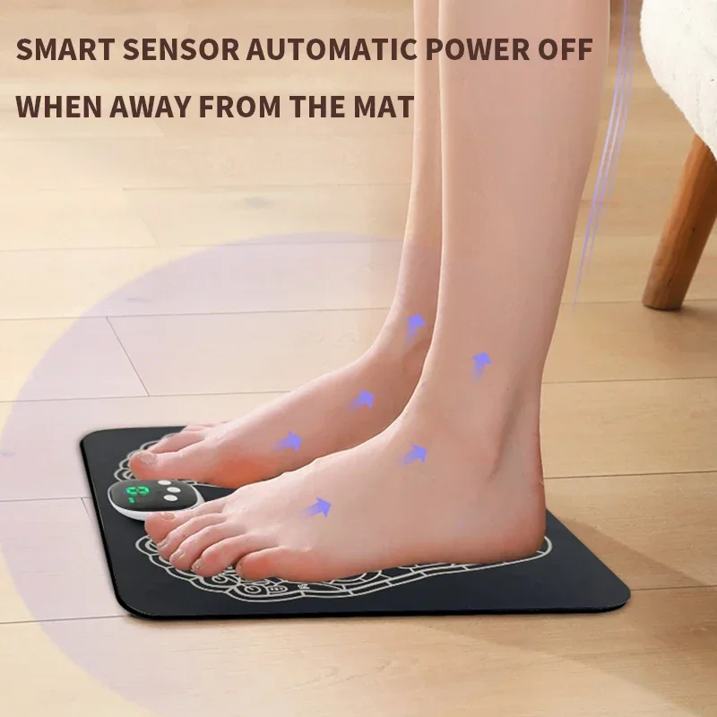 Foot Massager USB Charging Electric EMS Foot Massager Pad Electrical Muscle Stimulation  Portable Feet Acupoints Massage Mat