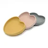 Baby Safe Silicone Sucker Dining Plate Love Shape Cartoon Children Dishes Suction Toddle Training Tableware Baby Feeding Plate 6