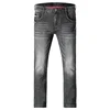 2024 Men's Winter Jeans Bruce&Shark Straight Leg  Grey Jeans Strech Loose Men's Casual Business Cowboy Pants Classic Embroidery 5