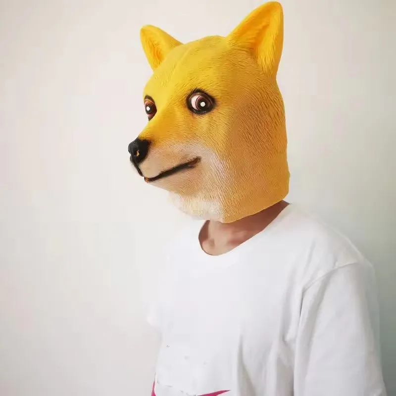 Halloween-Latex-Vollkopfmaske für Erwachsene und Kinder, Tier, Kürbis, Fuchs, Hund, Panda, Affe, Charakter, Cosplay-Kostümzubehör – Detail 18