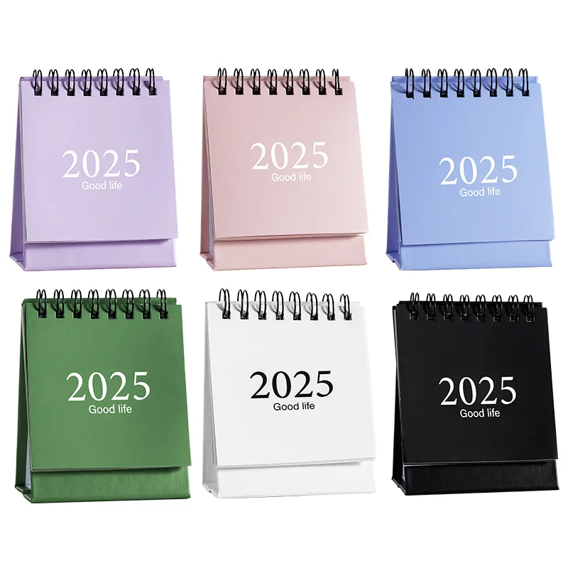 English mini desk calendar Desktop display portable calendar Desktop decoration handmade Diary Album 6 styles desk calendar