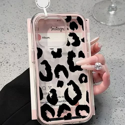 Minimalist Black Leopard Print Clear Phone Case - Galaxy S26 Edge (FE - P0629)