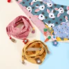 Winter Children's Triangle Scarf Double Layer Bear Scarf Baby Soft Cotton Lining Scarf Kids Autumn Collar for Boys Neckerchief 2