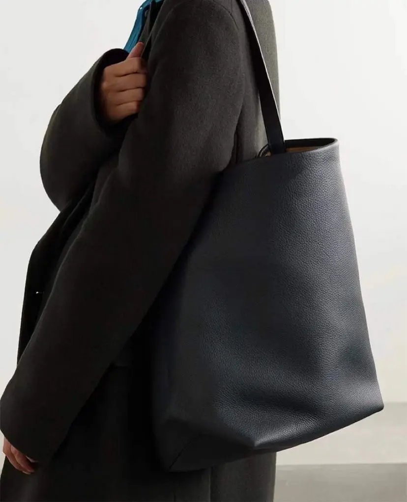 NS Park Cowhide Bucket Bags Women 2023 New Luxury Designer Handbags Soft Real Leather One Shoulder Bags Large Capaity Tote Bag 2
