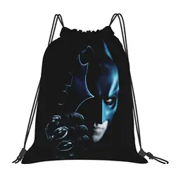 Iconic Batman Logo Drawstring Backpack - Water - Resistant Gym and Travel Sackpack - One Size (7)